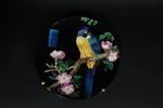 Manufacture Jules VIEILLARD, Bordeaux, plat en faience fine à décor