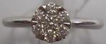 Bague en or blanc sertie de 7 diamants de taille moderne de 0.30 ct.