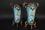 Manufacture Jules VIEILLARD, Bordeaux, paire de vases en faience fine