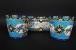 Manufacture Jules VIEILLARD, Bordeaux, garniture en faience fine (jardinière