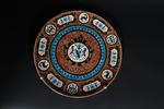 Manufacture Jules VIEILLARD, Bordeaux, plat en faience fine à décor