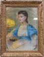 HAWKINS - Pastel - "Portrait d'une jeune fille" - Signature en bas