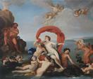 Ecole Française du XIXème siècle. Vénus au bain. Huile sur toile.