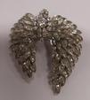 Broche plumes disposées en gerbe montée sur platine (950°/00) et