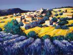 ARTERO Michel, Aurel village provençal, huile sur toile, 2001, 89